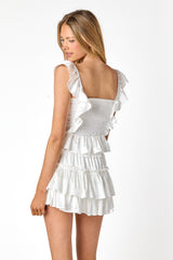 Willow Satin Mini Skirt White