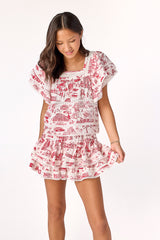 Lily Top Italian Toile