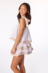 Luca Embroidered Top Floral Pastel