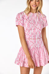 Naomi Skirt Pink City Print