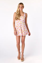 Sloane Dress Pink Tile