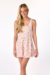 Sloane Dress Pink Tile