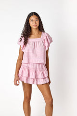 Lily Lace Top Pastel Pink