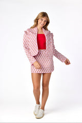 Frances Quilted Skirt Pink