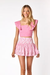 Maya Gingham Top Pink