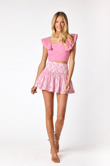 Maya Gingham Top Pink