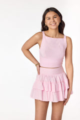 Pisa Pleated Skirt Rosa