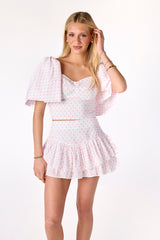 Draper Skirt Swiss Dot Pink