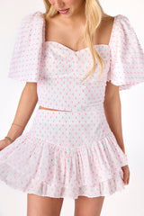 Draper Skirt Swiss Dot Pink