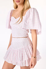 Grayton Top Swiss Dot Pink