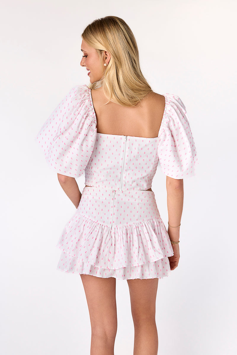 Grayton Top Swiss Dot Pink