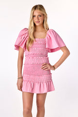 Pixie Smocked Dress Rasberry Gelato