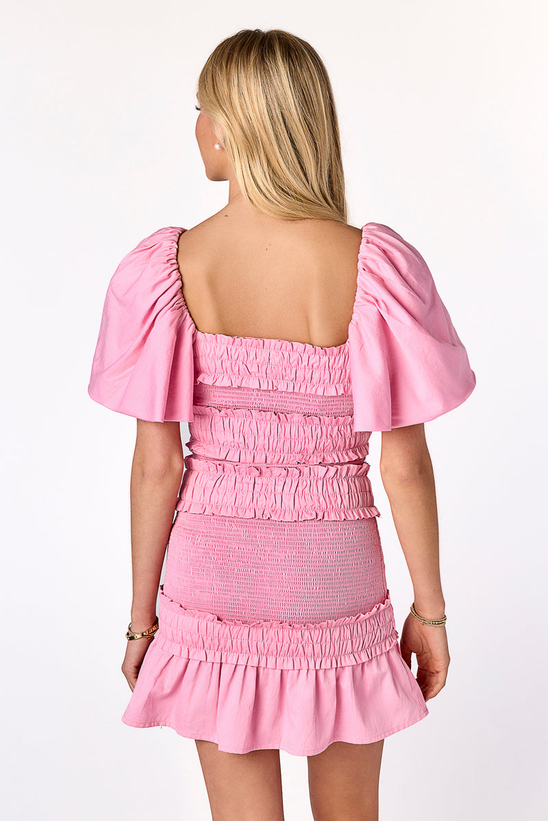 Pixie Smocked Dress Rasberry Gelato