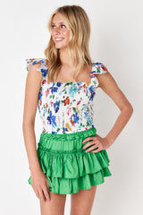 Ariela Ruffle Top Summer Bloom