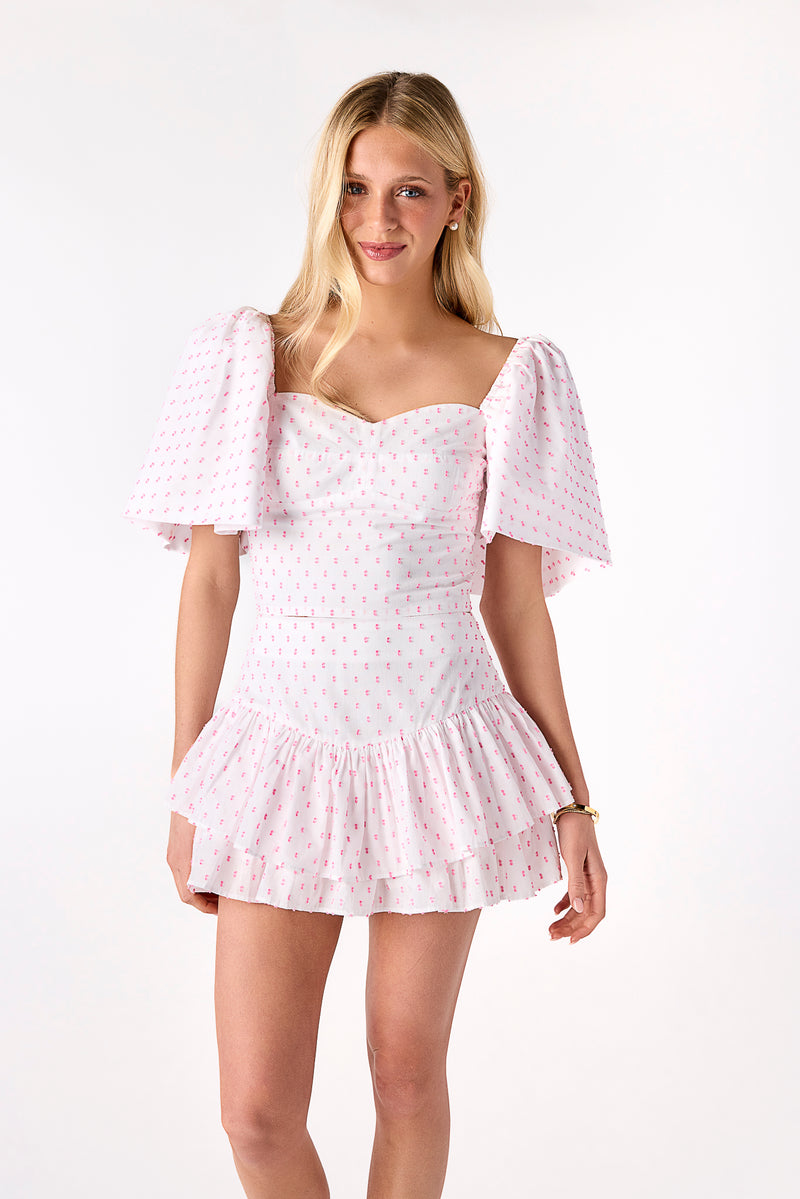 Grayton Top Swiss Dot Pink