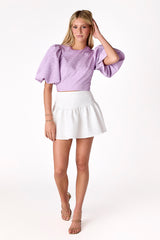 Callie Puff Sleeve Top Lavender