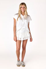 Davie Button Up Top White