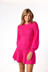 Ellody Knit Skirt Fuchsia