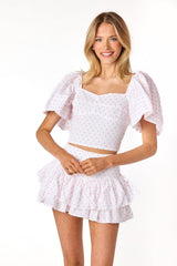 Grayton Top Swiss Dot Pink