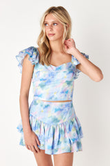 Juliet Ruffle Tank Painted Pastel