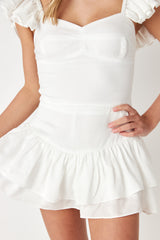 Taylor Layered Skirt White