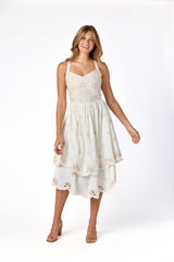 June Midi Dress White
