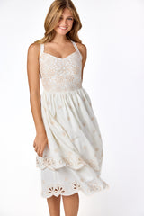 June Midi Dress White