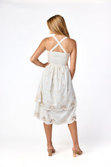June Midi Dress White