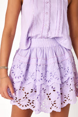 Lagrange Eyelet Skirt Lavender