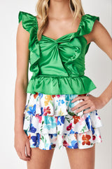 Laurel Layered Mini Skirt Summer Bloom