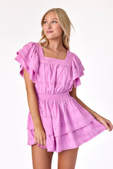 Sweetheart Lace Dress Pink Rose