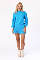 Bennie Braided Sweater Azure Blue