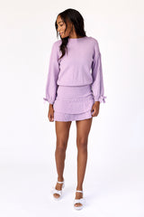 Rylan Knit Skirt Lilac