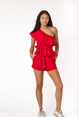 Piper Peplum Top Pomegranate