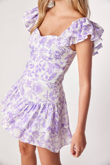 Taylor Layered Skirt Garden Toile Violet