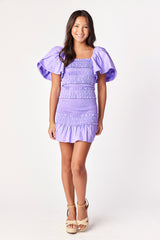 Pixie Smocked Dress Violet