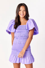 Pixie Smocked Dress Violet