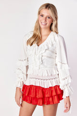 Bellwood Ruffle Top White