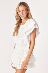 Brianna Lace Skirt White