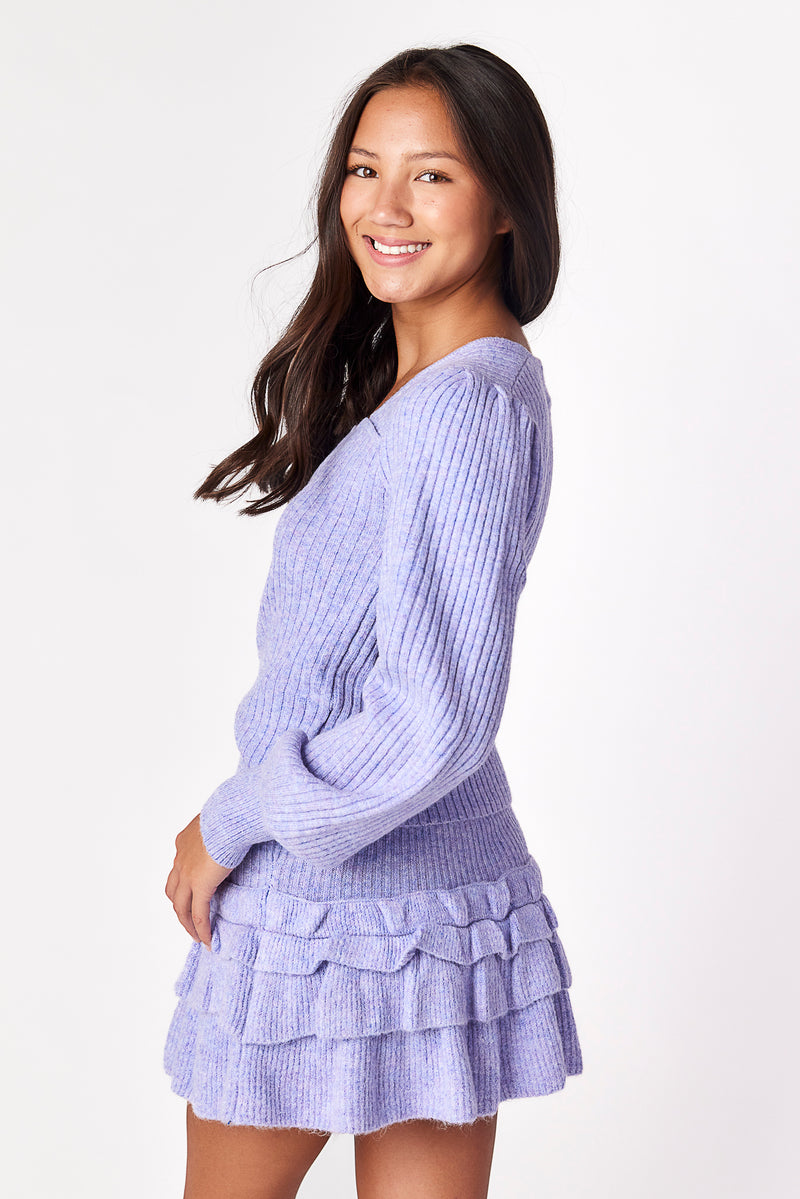 Kensington Knit Skirt Purple Rose