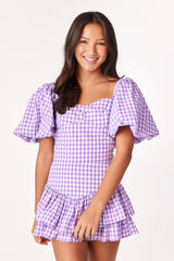 Parker Top Purple Gingham