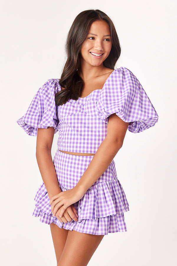 Parker Top Purple Gingham