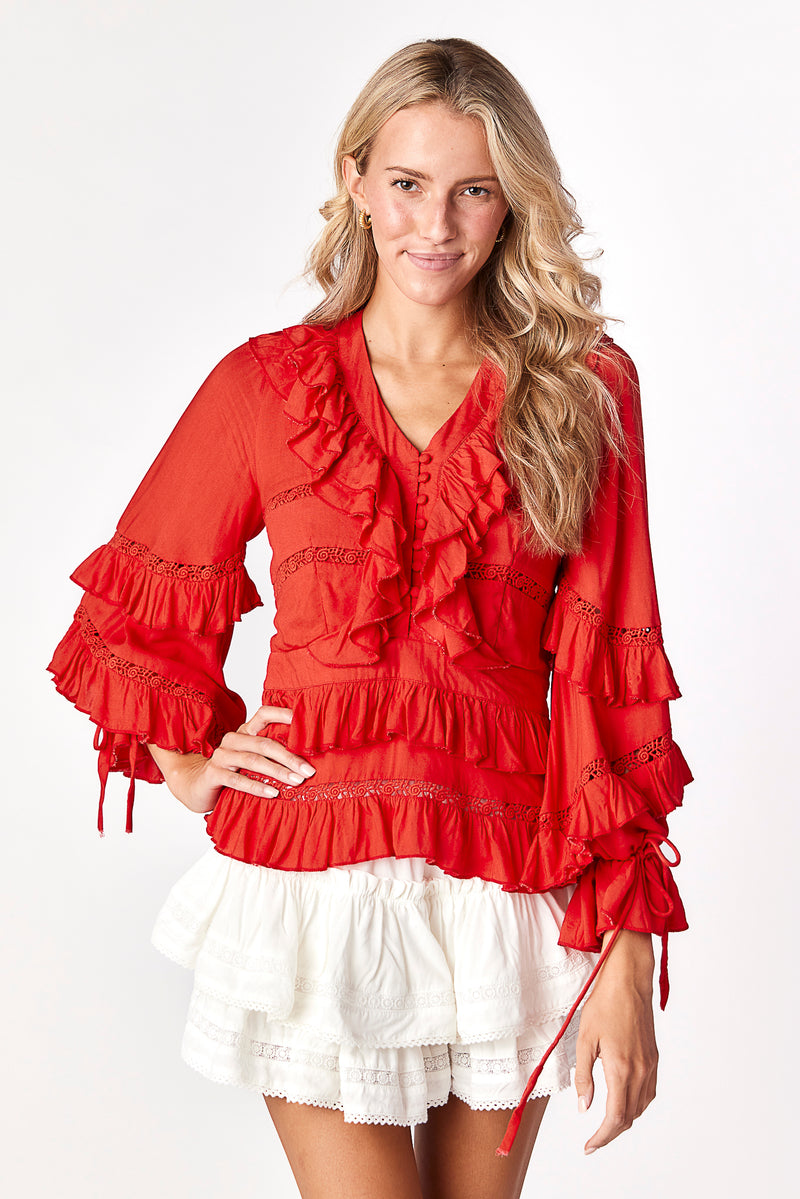 Bellwood Ruffle Top Love Fool