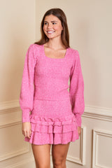 Kensington Knit Skirt Pink Icing